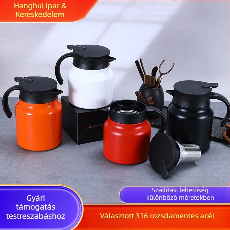 316-os rozsdamentes acél teáskanna teelválasztóval, vákuumszigetelés, nagy kapacitás otthoni használatra