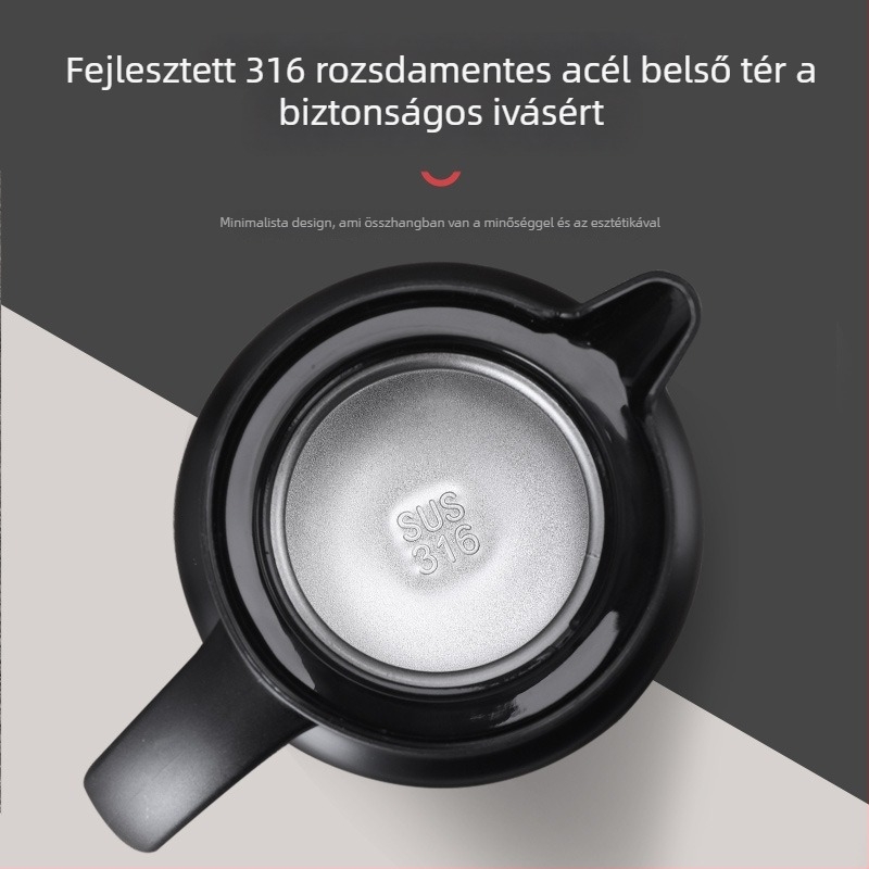 316-os rozsdamentes acél teáskanna teelválasztóval, vákuumszigetelés, nagy kapacitás otthoni használatra