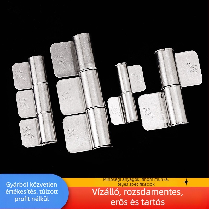 Rozsdamentes acél pánt, modell 22, 201/304 anyag, polírozott felület, Longmei