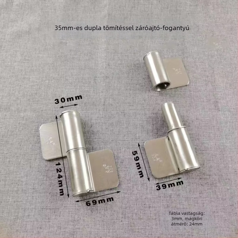Rozsdamentes acél pánt, modell 22, 201/304 anyag, polírozott felület, Longmei