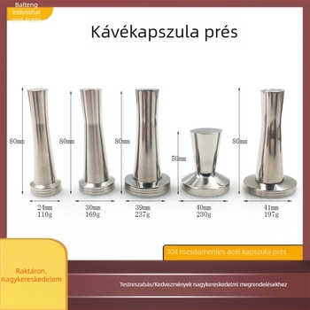 Rozsdamentes acél kapszula töltő tampere és szilárd kalapács Nespresso Illy kapszulákhoz