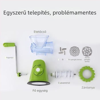 Házi használatra kolbász töltőgép, kézi, műanyag