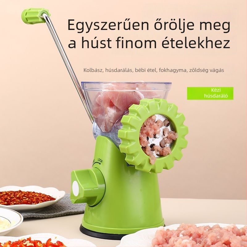 Házi használatra kolbász töltőgép, kézi, műanyag