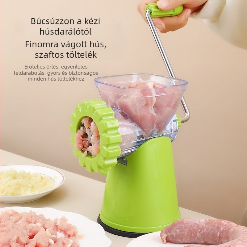 Házi használatra kolbász töltőgép, kézi, műanyag