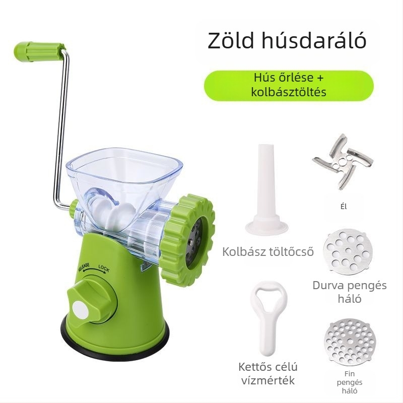Házi használatra kolbász töltőgép, kézi, műanyag