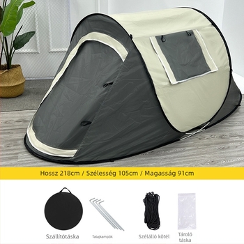 Pop-up kültéri sátor (egy rétegű; gyors felállítás; négy évszak; 1,4 kg; 210D Oxford anyag)