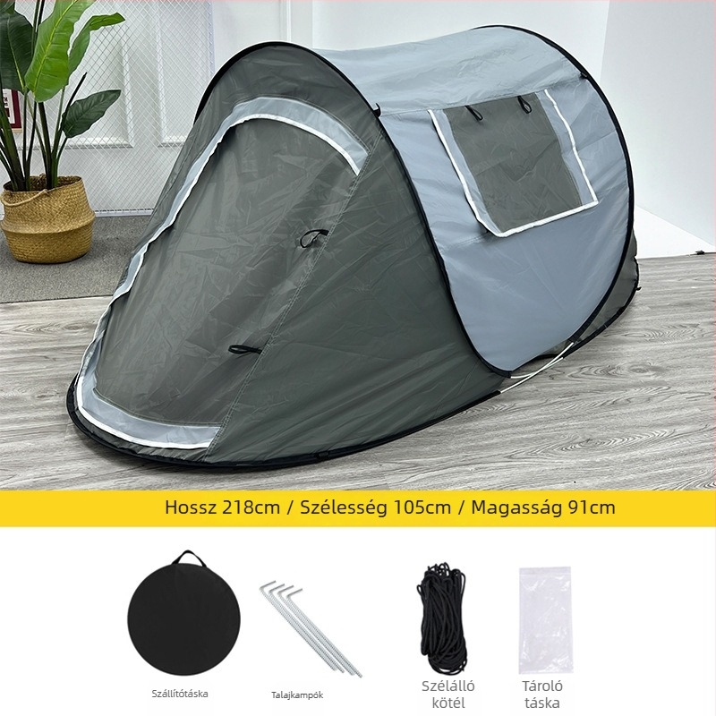 Pop-up kültéri sátor (egy rétegű; gyors felállítás; négy évszak; 1,4 kg; 210D Oxford anyag)