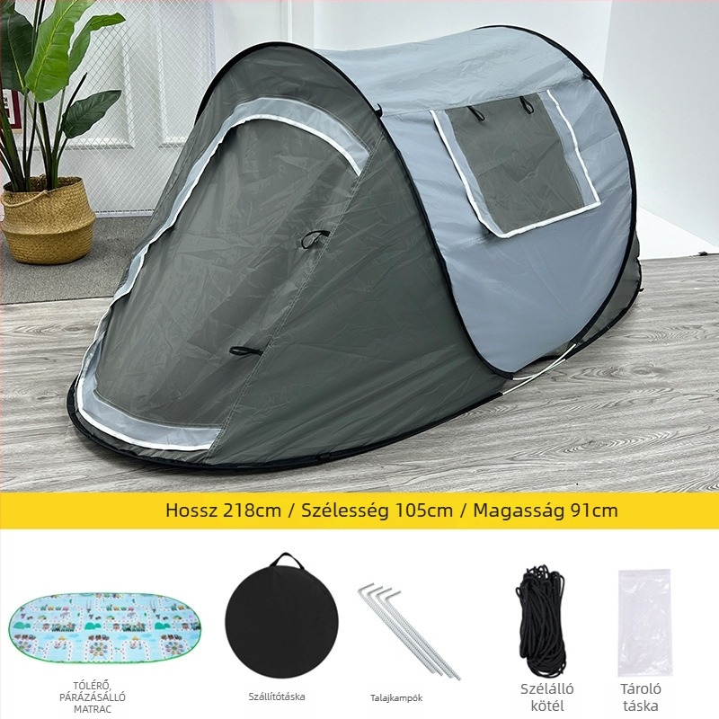 Pop-up kültéri sátor (egy rétegű; gyors felállítás; négy évszak; 1,4 kg; 210D Oxford anyag)