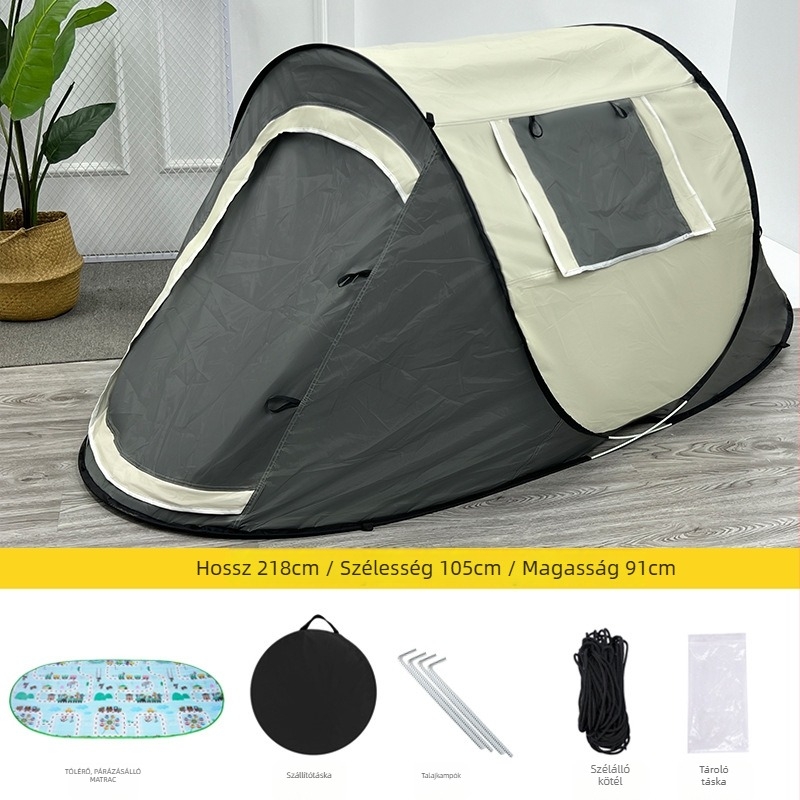 Pop-up kültéri sátor (egy rétegű; gyors felállítás; négy évszak; 1,4 kg; 210D Oxford anyag)