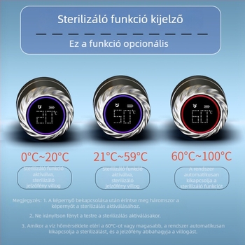 UV-sterilizáló intelligens vizes palack hőmérséklet-szenzorral, termosz 304 rozsdamentes acélból, testreszabható gravírozás