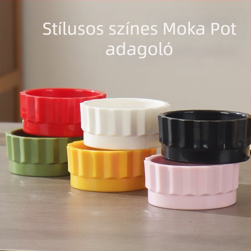 Moka edény porelosztó gyűrű — forgó, kiömlésmentes, gyors porelosztás