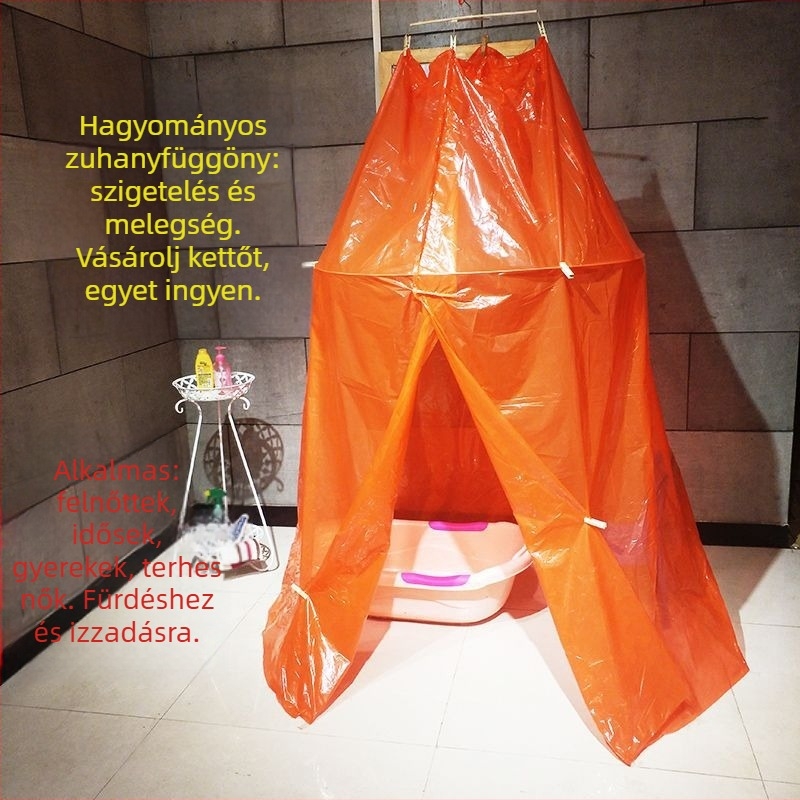 Fürdőszobai sátor, kör vagy téglalap alakú forma (PEVA; 8S vastagság; csecsemők és felnőttek számára)