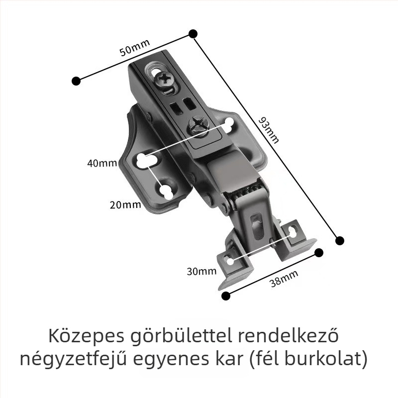 Lingzhi üvegajtó zsanérok, 201 rozsdamentes acél, 1 mm, elektroplatált