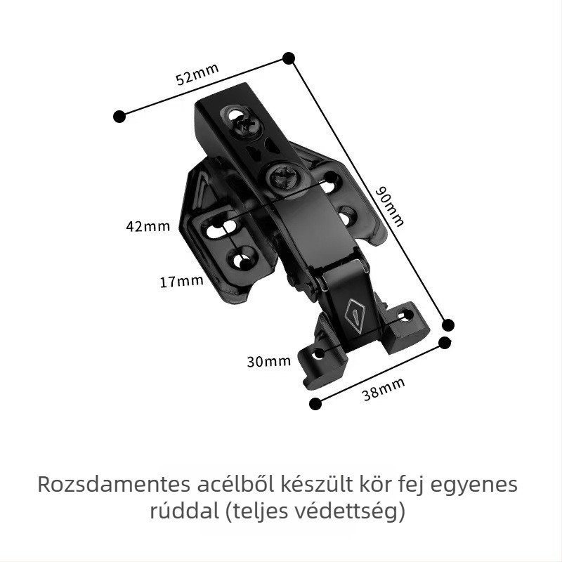 Lingzhi üvegajtó zsanérok, 201 rozsdamentes acél, 1 mm, elektroplatált
