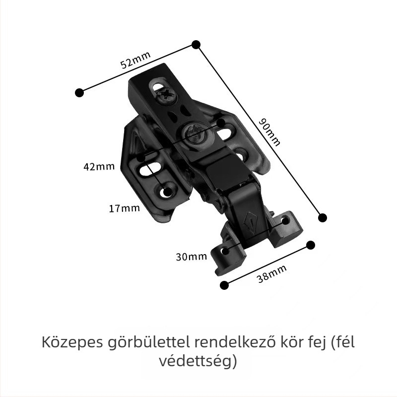 Lingzhi üvegajtó zsanérok, 201 rozsdamentes acél, 1 mm, elektroplatált