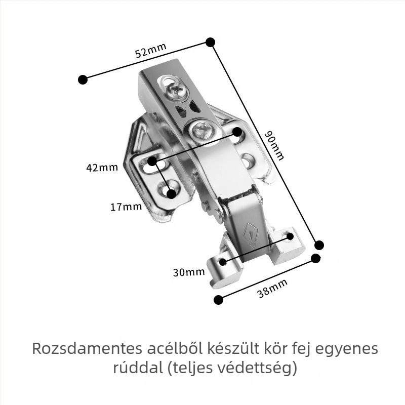 Lingzhi üvegajtó zsanérok, 201 rozsdamentes acél, 1 mm, elektroplatált