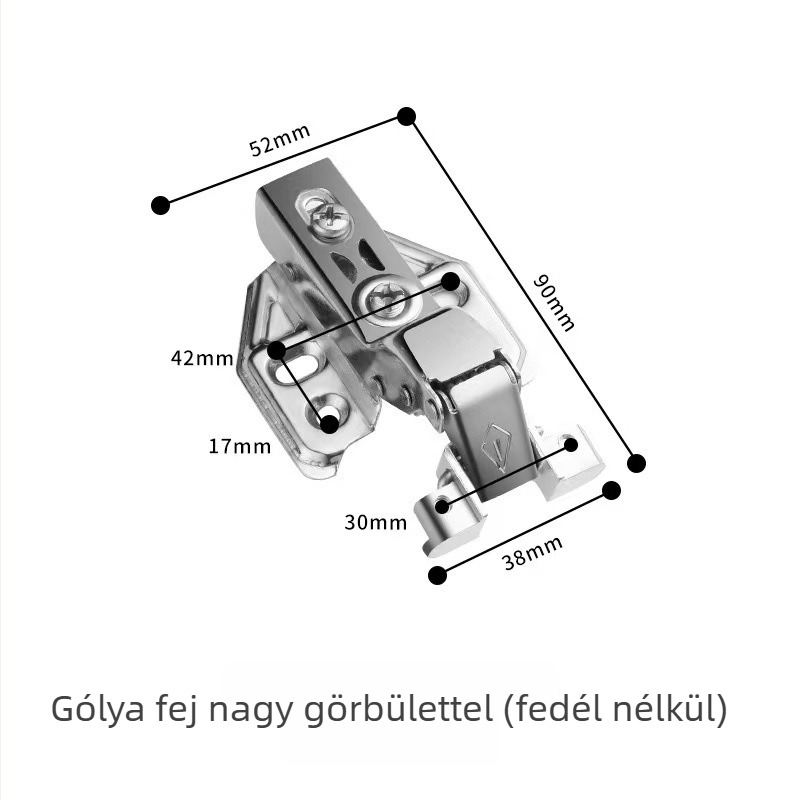 Lingzhi üvegajtó zsanérok, 201 rozsdamentes acél, 1 mm, elektroplatált