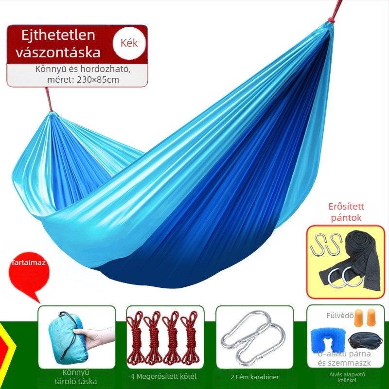 Kailude függőágy – nylon szövet, maximális teher 250 kg, súly 1,35 kg
