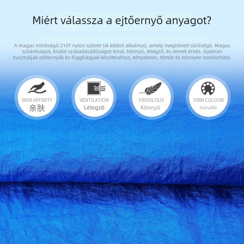 Kailude függőágy – nylon szövet, maximális teher 250 kg, súly 1,35 kg