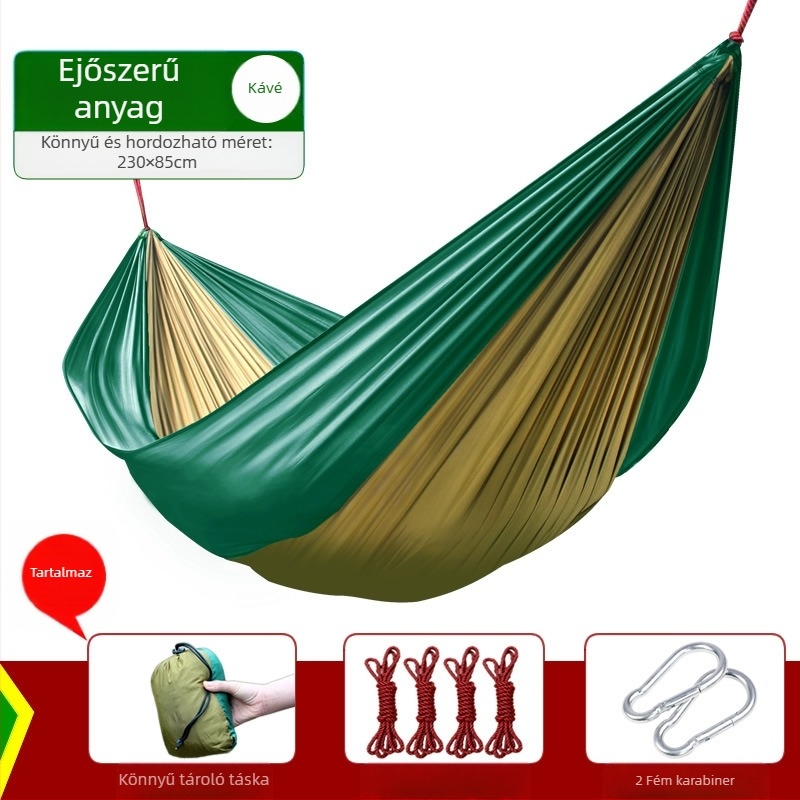 Kailude függőágy – nylon szövet, maximális teher 250 kg, súly 1,35 kg
