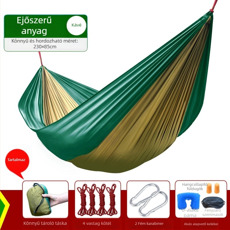 Kailude függőágy – nylon szövet, maximális teher 250 kg, súly 1,35 kg