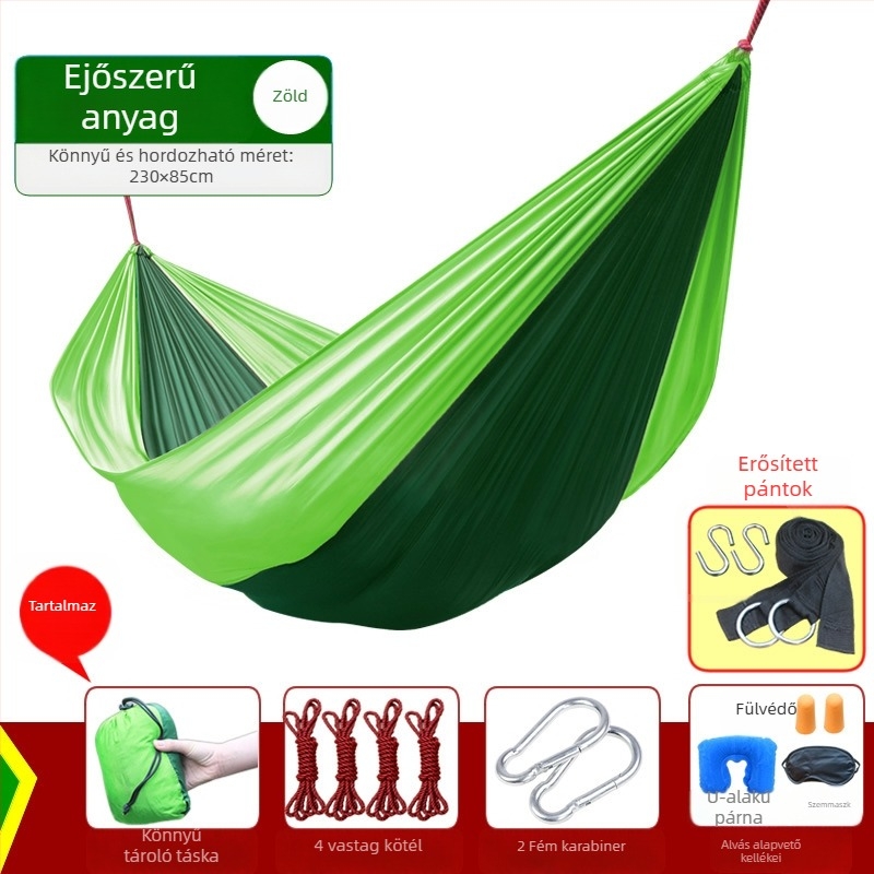 Kailude függőágy – nylon szövet, maximális teher 250 kg, súly 1,35 kg