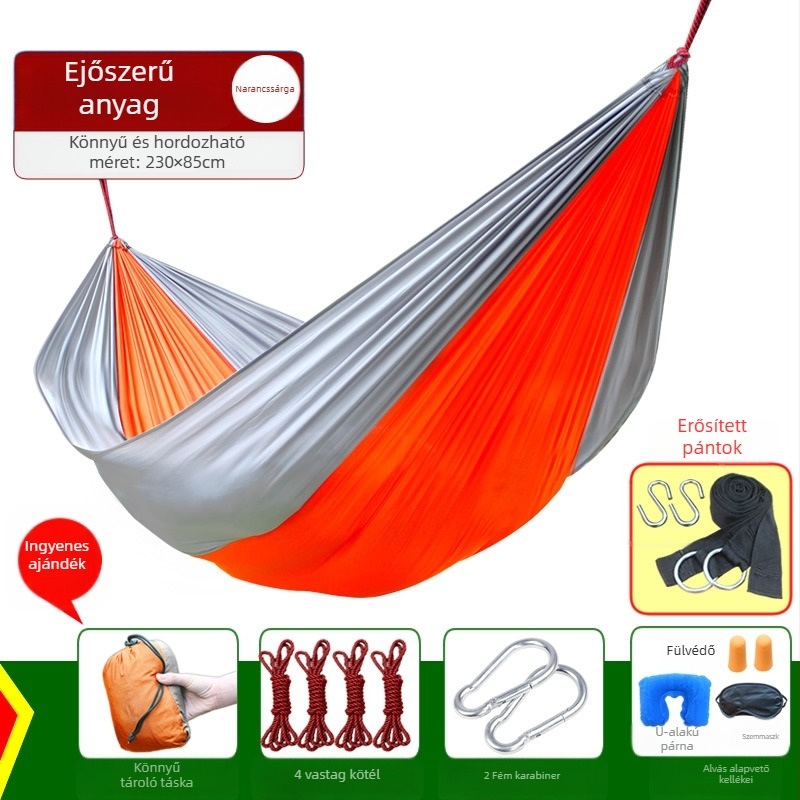 Kailude függőágy – nylon szövet, maximális teher 250 kg, súly 1,35 kg