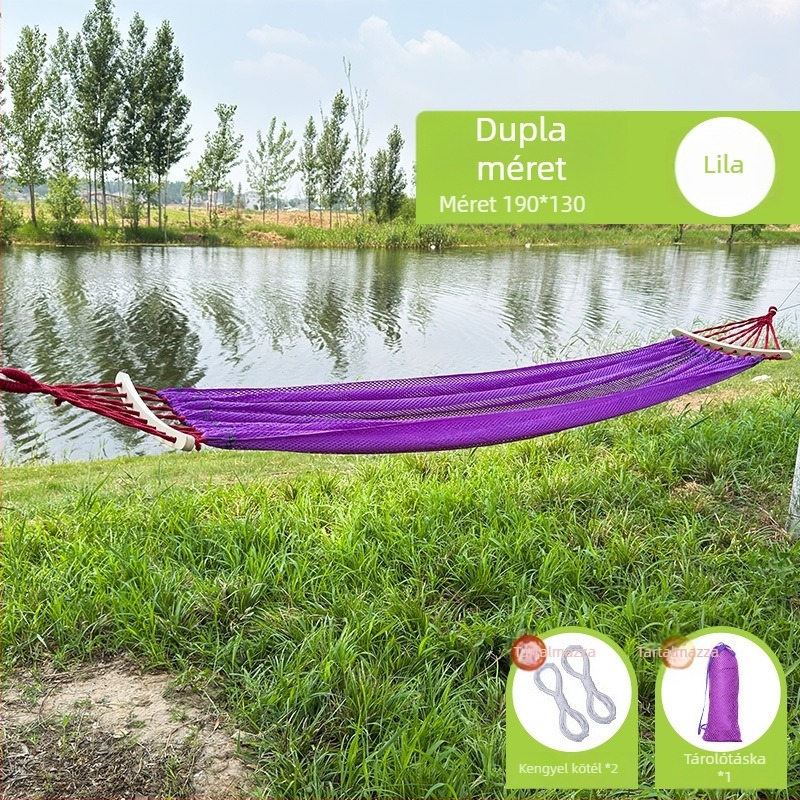 Be good Kültéri Ice Silk függőágy kempingezéshez, Nylon kötél anyaga, teherbírás 150 kg, súly 250 g, Termékkód Ice silk hammock 1-1