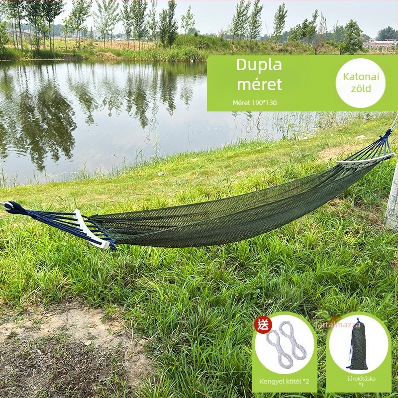 Be good Kültéri Ice Silk függőágy kempingezéshez, Nylon kötél anyaga, teherbírás 150 kg, súly 250 g, Termékkód Ice silk hammock 1-1