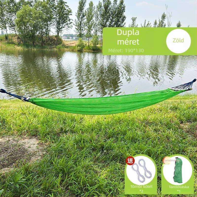 Be good Kültéri Ice Silk függőágy kempingezéshez, Nylon kötél anyaga, teherbírás 150 kg, súly 250 g, Termékkód Ice silk hammock 1-1