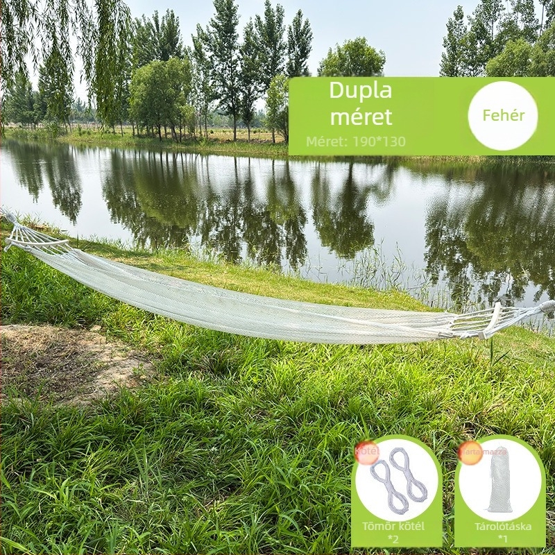 Be good Kültéri Ice Silk függőágy kempingezéshez, Nylon kötél anyaga, teherbírás 150 kg, súly 250 g, Termékkód Ice silk hammock 1-1
