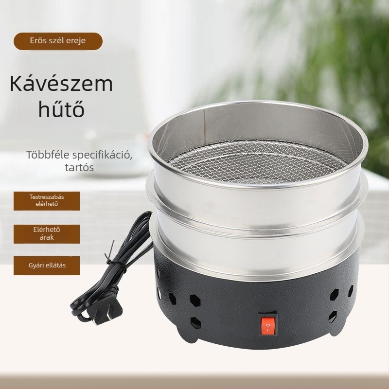 Kávébab hűtő készülék ezüst bőr eltávolítóval, 600 g kapacitás, kétszintes hűtőlemez, szabadalmaztatott termék