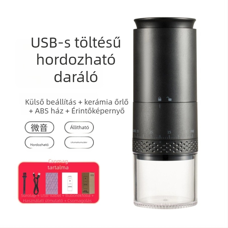 Elektromos kávédaráló KFYMJ-985-1 | Rozsdamentes acél | Egyéni logó nyomtatás | Iroda használatra | Prémium minőség