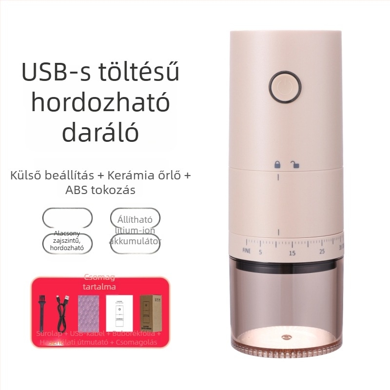 Elektromos kávédaráló KFYMJ-985-1 | Rozsdamentes acél | Egyéni logó nyomtatás | Iroda használatra | Prémium minőség