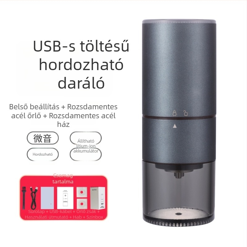 Elektromos kávédaráló KFYMJ-985-1 | Rozsdamentes acél | Egyéni logó nyomtatás | Iroda használatra | Prémium minőség