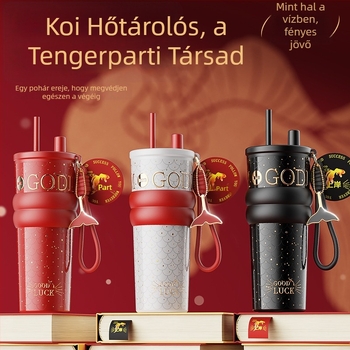 Szigetelt kávés pohár belső 316 rozsdamentes acélból és külső 201 rozsdamentes acélból, vákuum szigetelés 12–24 óra, csavaros fedél