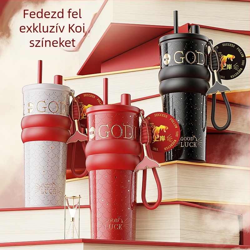 Szigetelt kávés pohár belső 316 rozsdamentes acélból és külső 201 rozsdamentes acélból, vákuum szigetelés 12–24 óra, csavaros fedél