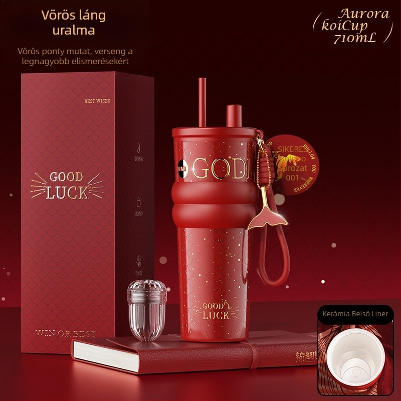 Szigetelt kávés pohár belső 316 rozsdamentes acélból és külső 201 rozsdamentes acélból, vákuum szigetelés 12–24 óra, csavaros fedél