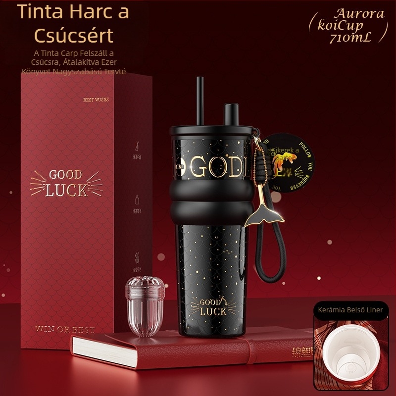 Szigetelt kávés pohár belső 316 rozsdamentes acélból és külső 201 rozsdamentes acélból, vákuum szigetelés 12–24 óra, csavaros fedél