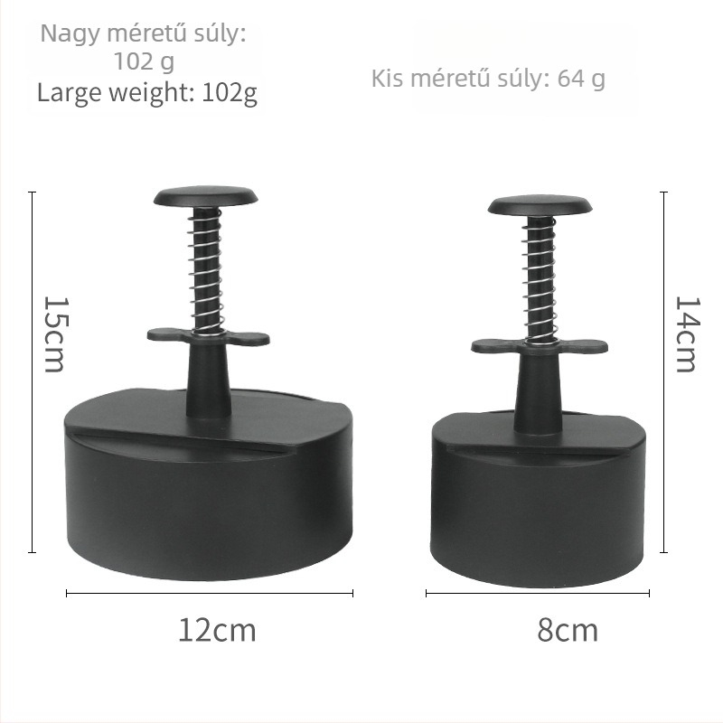 Hamburgernyomó ABS műanyagból, kör alakú konyhai eszköz logóval, testreszabható a Ten Knives által