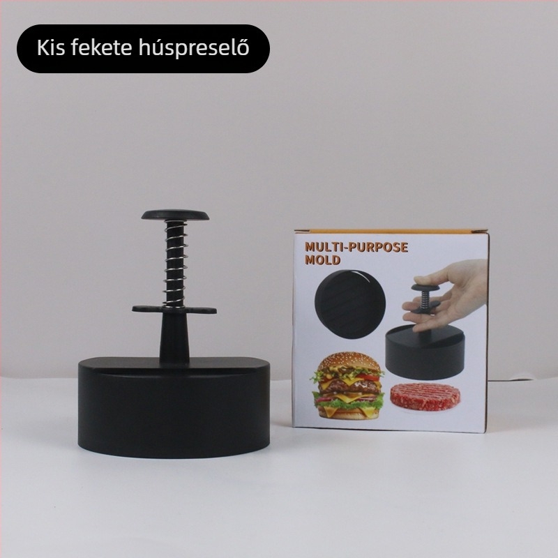 Hamburgernyomó ABS műanyagból, kör alakú konyhai eszköz logóval, testreszabható a Ten Knives által