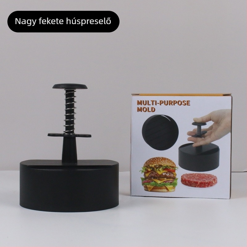 Hamburgernyomó ABS műanyagból, kör alakú konyhai eszköz logóval, testreszabható a Ten Knives által