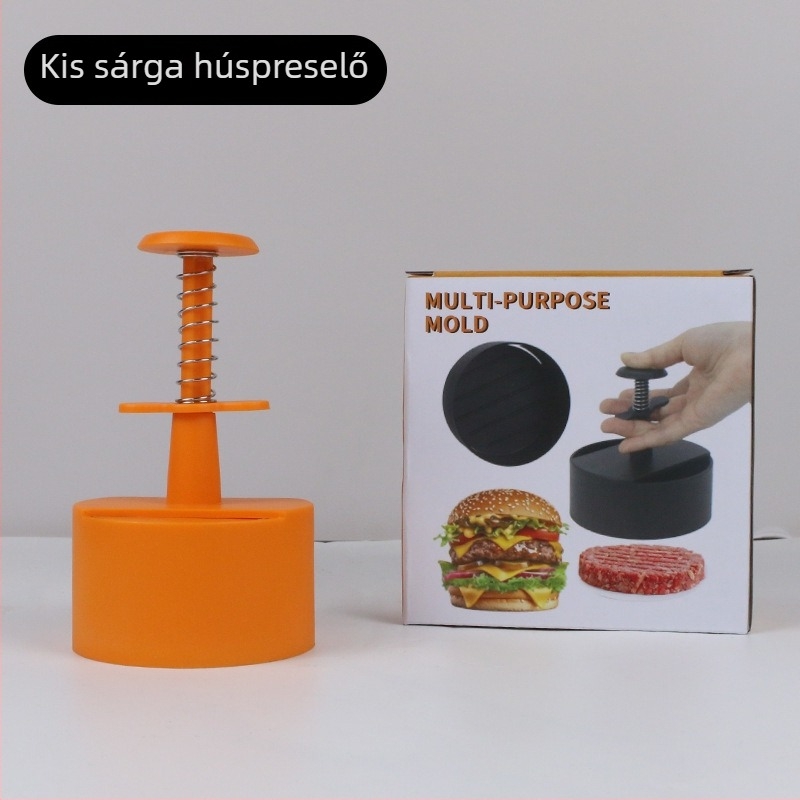 Hamburgernyomó ABS műanyagból, kör alakú konyhai eszköz logóval, testreszabható a Ten Knives által