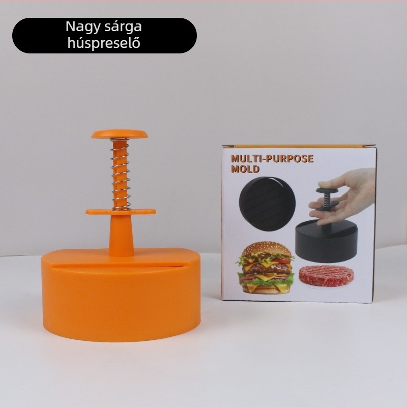 Hamburgernyomó ABS műanyagból, kör alakú konyhai eszköz logóval, testreszabható a Ten Knives által