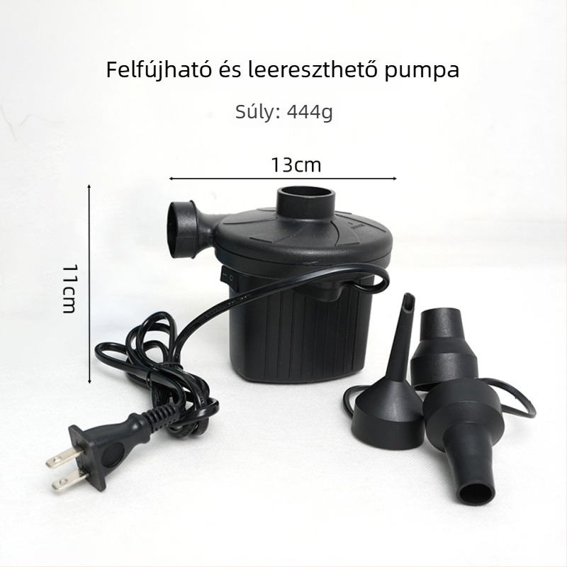 Felfújható ágy; flockált felület; maximális terhelhetőség: 200