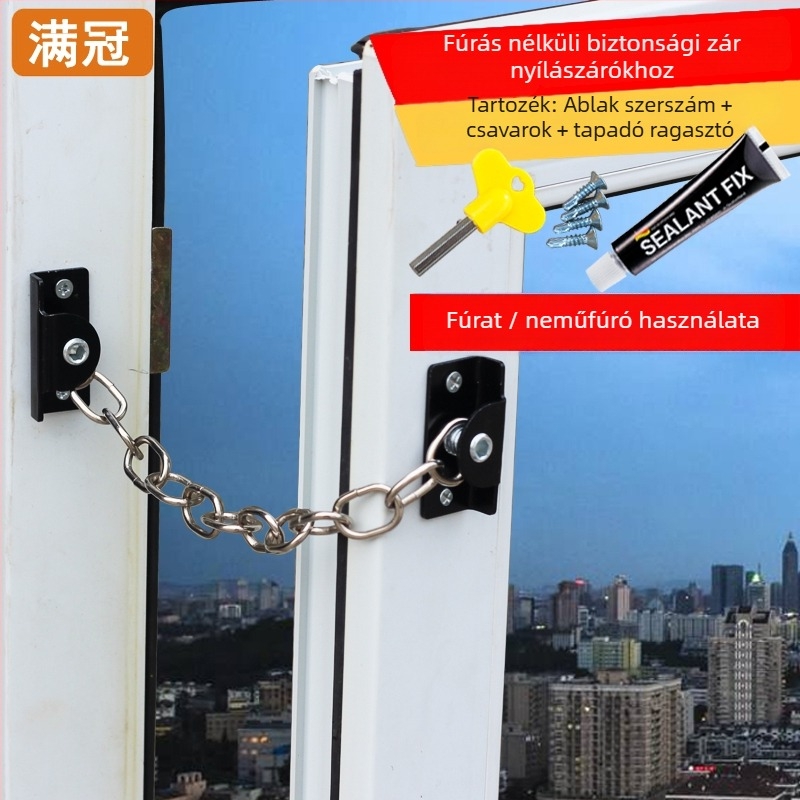 Ablakzár, modell Aqs02, lopás elleni, csúszó ablak, gyermekvédelem