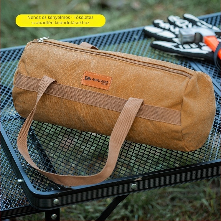 Kemping szeg tároló táska acél szeggel és kalapáccsal – kültéri sátorhoz szervező (Bu ye)