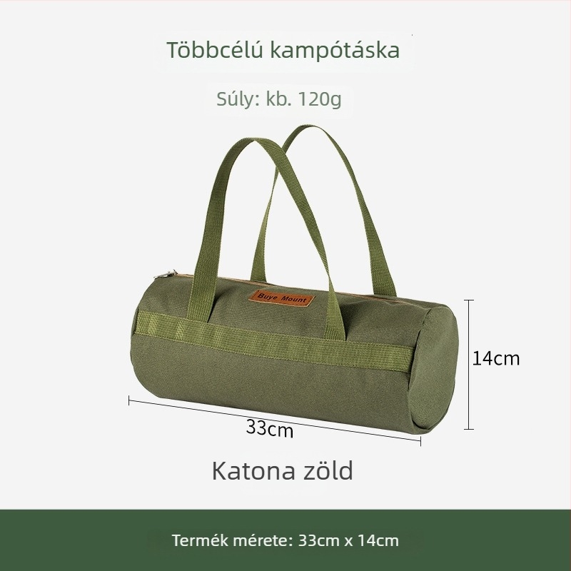 Kemping szeg tároló táska acél szeggel és kalapáccsal – kültéri sátorhoz szervező (Bu ye)
