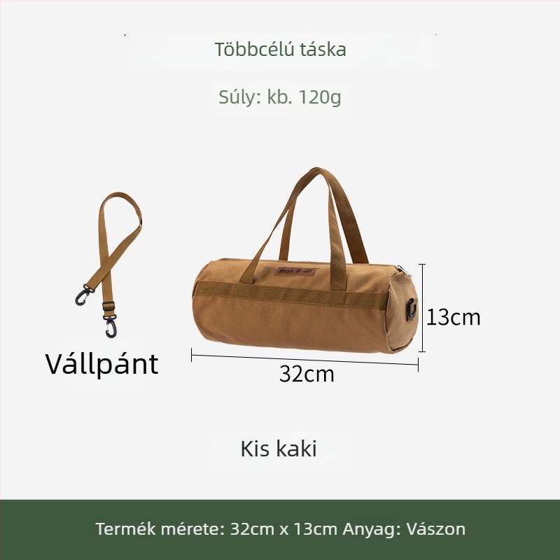 Kemping szeg tároló táska acél szeggel és kalapáccsal – kültéri sátorhoz szervező (Bu ye)