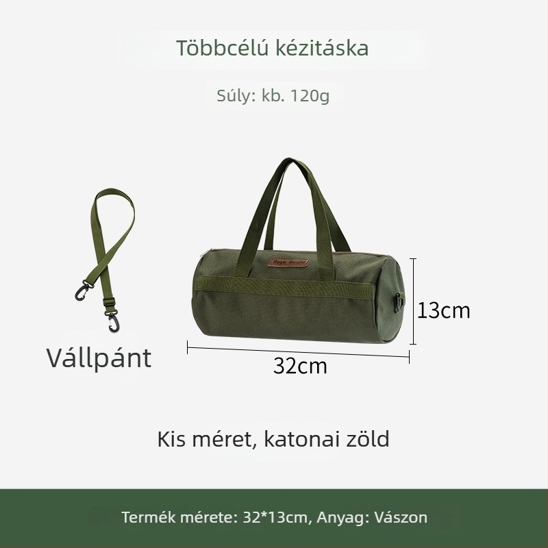 Kemping szeg tároló táska acél szeggel és kalapáccsal – kültéri sátorhoz szervező (Bu ye)
